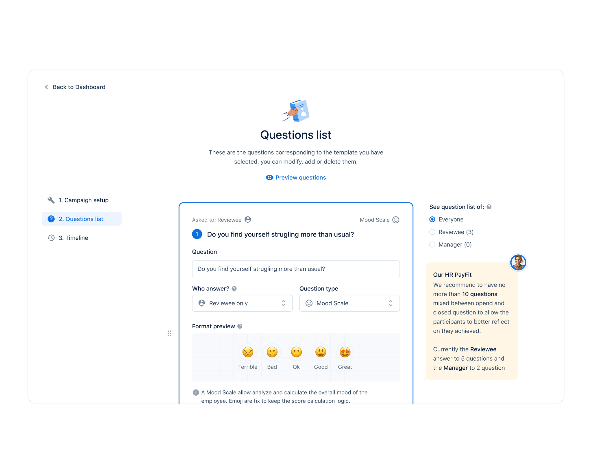 Question list