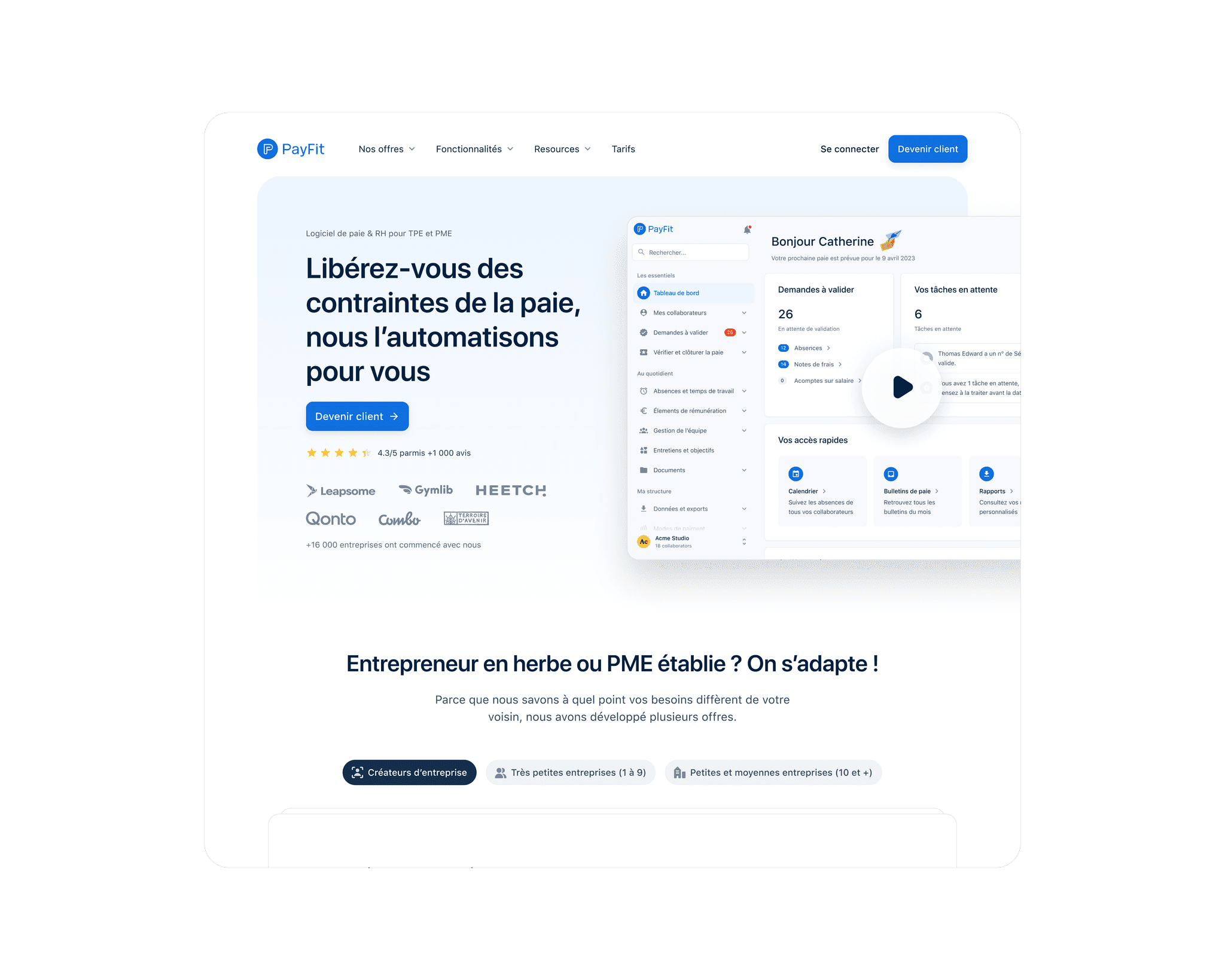 Payfit new website